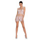 Бодістокінг — мінісукня з метеликами Passion BS090 white-2