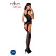 Бодістокінг Passion BS061 black, комбінезон, імітація панчох-3