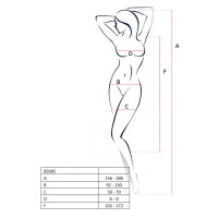 Бодістокінг Passion BS005 white, укорочений комбінезон