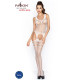Бодістокінг Passion BS038 white, комбінезон, імітація панчох і пояса-1