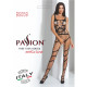 Бодістокінг Passion BS058 black, комбінезон, дуже повітряний-6