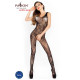 Бодістокінг Passion BS020 black, комбінезон, фантазійний візерунок-1