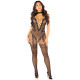 Бодістокінг Leg Avenue Crotchless Bodystocking with Heart One Size, Black-4