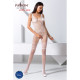 Бодістокінг Passion BS069 white, комбінезон, імітація панчох і боді-1