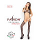 Бодістокінг Passion BS016 black, комбінезон, імітація топа і панчіх-4