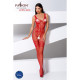 Бодістокінг Passion BS069 red, комбінезон, імітація панчох і боді-1