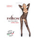 Бодістокінг Passion BS040 black, комбінезон з відкритими грудьми-4