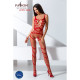 Бодістокінг Passion BS058 red, комбінезон, дуже повітряний-1