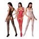 Бодістокінг Passion BS069 red, комбінезон, імітація панчох і боді-2