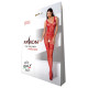 Бодістокінг Passion BS069 red, комбінезон, імітація панчох і боді-4