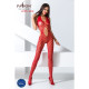 Бодистокинг Passion BS065 red, комбинезон, крупная сетка-1