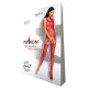 Бодістокінг Passion BS070 red, комбінезон, імітація панчох і ажурного топа-4
