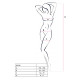 Бодістокинг Passion BS016 red, комбінезон,імітация топа та панчох-3