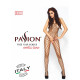 Бодістокінг Passion BS001 white, комбінезон, велика сітка-4