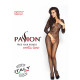 Бодістокінг Passion BS007 black, комбінезон, закриті плечі, рукав 3/4-4
