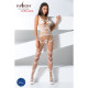 Бодістокінг Passion BS058 white, комбінезон, дуже повітряний-1