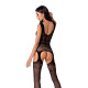 Бодістокінг Passion BS062 black, комбінезон, імітація панчох-1