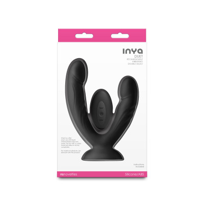 Подвійний ділдо з вібрацією NS Novelties INYA - Duet - Black