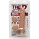 Фалоімітатор Doc Johnson The D - Perfect D - Vibrating 8 Inch With Balls - ULTRASKYN, діаметр 5,1 см-1