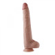 Фалоімітатор 11.8″ з вібрацією для секс-машин Hismith Silicone Dildo with Vibe, KlicLok, пульт ДК-2