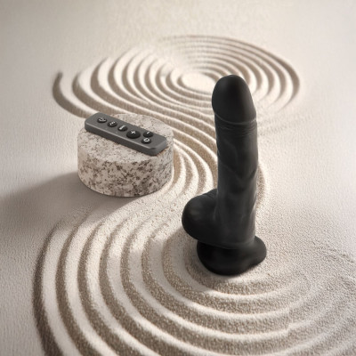 Фалоімітатор з вібрацією і ротацією Strap-On-Me Rotating & Vibrating Realistic Dildo - L - Black