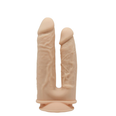 Фалоімітатор з вібрацією SilexD Double Gusto Vibro Flesh (Model 1 size 8" & 7") + LRS Фалоімітатор з вібрацією SilexD Double Gusto Vibro Flesh (Model 1 size 8" & 7") + LRS