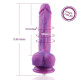 Фалоімітатор 8.2″ з вібрацією для секс-машин Hismith Purple Silicone Dildo with Vibe, знімний конект-2