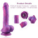 Фалоімітатор 8.2″ з вібрацією для секс-машин Hismith Purple Silicone Dildo with Vibe, знімний конект-6