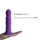 Двошаровий ділдо з вібрацією Adrien Lastic Hitsens 3 Purple, відмінно для страпона, діаметр 4 см, до-3