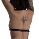 Ліф Серце з натуральної шкіри Feral Feelings - Hearts Bra Black-2