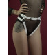 Гартери Feral Feelings - Belt Briefs, трусики, натуральна шкіра, колір білий-1
