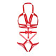 Leg Avenue Studded O-ring harness teddy Red L-4