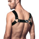 Чоловіча портупея на груди Feral Feelings - Bulldog Harness Black-1