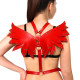 Жіноча портупея Art of Sex - Wings червона L-2XL, екошкіра-2
