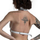 Ліф Серце з натуральної шкіри Feral Feelings - Hearts Bra White-1