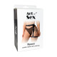 Гартер на ногу Art of Sex - Naomi з написом SEXY, натуральна шкіра, розмір XS-2XL, колір червоний-3