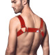 Чоловіча портупея на груди Feral Feelings - Bulldog Harness Red-1
