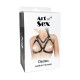 Портупея жіноча з шипами Art of Sex - Demia Leather harness, Чорна L-2XL-2