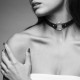 Чокер з екошкіри Bijoux Indiscrets Maze – Single Choker Black-1