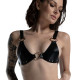 Ліф з натуральної шкіри Feral Feelings - Bikini Top Black-1
