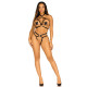 Leg Avenue Satin elastic harness teddy O/S-3