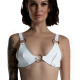 Ліф з натуральної шкіри Feral Feelings - Bikini Top White-1