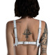 Ліф з натуральної шкіри Feral Feelings - Bikini Top White-2