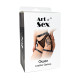 Сексуальні гартери Art of Sex - Gwen із натуральної шкіри, розмір XS-2XL, колір чорний-3
