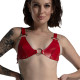 Ліф з натуральної шкіри Feral Feelings - Bikini Top Red-1