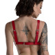 Ліф з натуральної шкіри Feral Feelings - Bikini Top Red-2