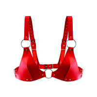 Ліф з натуральної шкіри Feral Feelings - Bikini Top Red