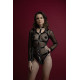 Збруя з ланцюгом та фіксаторами Feral Feelings Harness with Cuffs Black