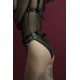Гартери Feral Feelings - Belt Briefs, трусики, натуральна шкіра, колір чорний-1