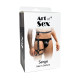 Чоловічі гартери з натуральної шкіри Art of Sex - Serge, колір Чорний, розмір L-2XL-3